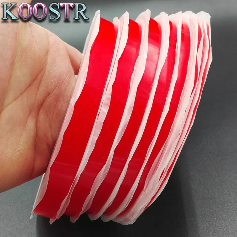 

2/4/5/6/8/10/12/15mmx25mRed Acrylic Acid Double Side Adhesive Tape Sticky For Phone LCD Screen Panel Repairing Red Tape Mix Size
