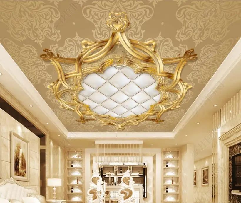 Custom Wall Papers Home Decor 3d Wallpaper For Ceiling Walls Pattern Wallpapers For Living Room Bedroom 3d Ceiling Wallpapers