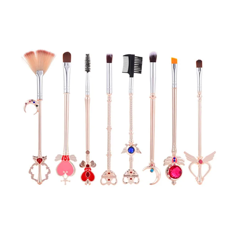 

Cute Sailor Moon Cosmetic Brush Makeup Brushes Set Tools Kit Eye Liner Shader Natural-synthetic Hair Drop shipping 2018