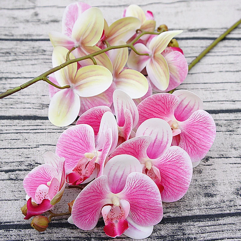 3D искусственная Орхидея, Бабочка, цветы, шелковые цветы для свадебного украшения, сделай сам, искусственные цветы, гирлянда, подарок на день Святого Валентина