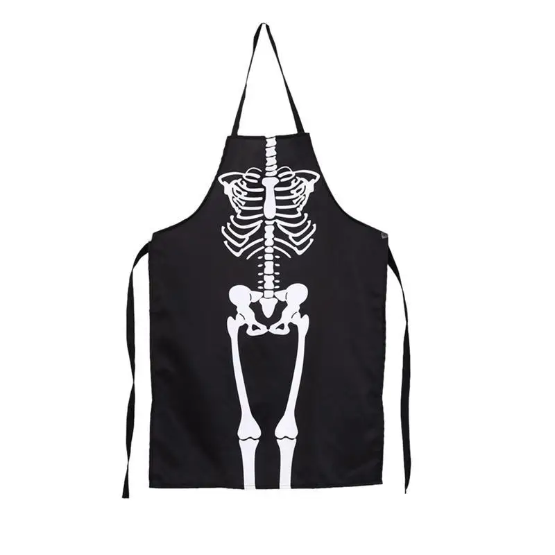 Horror Cook Apron Kitchen Cosplay Chef Halloween Skeleton Apron Costume