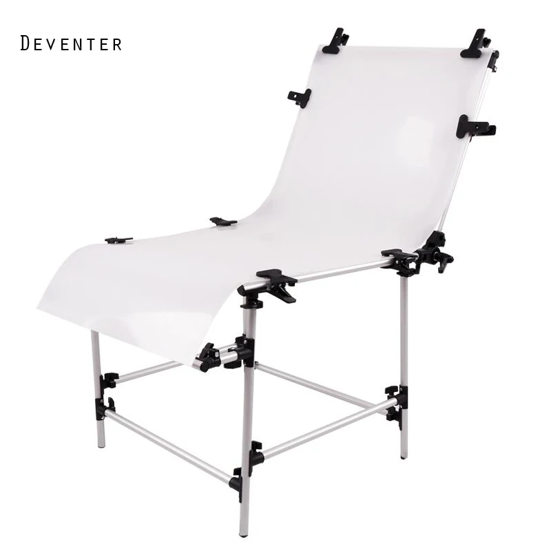

Photography studio 60X130CM Backgrounds static shooting platform PVC+aluminum alloy load-bearing10KG Portable quick installation
