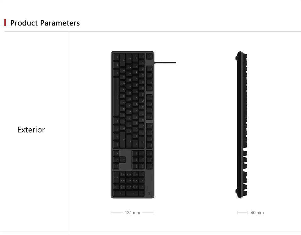 Original Xiaomi Mi Gaming Keyboard 104 Keys RGB LED Backlight Aluminum Alloy Cover  (12)