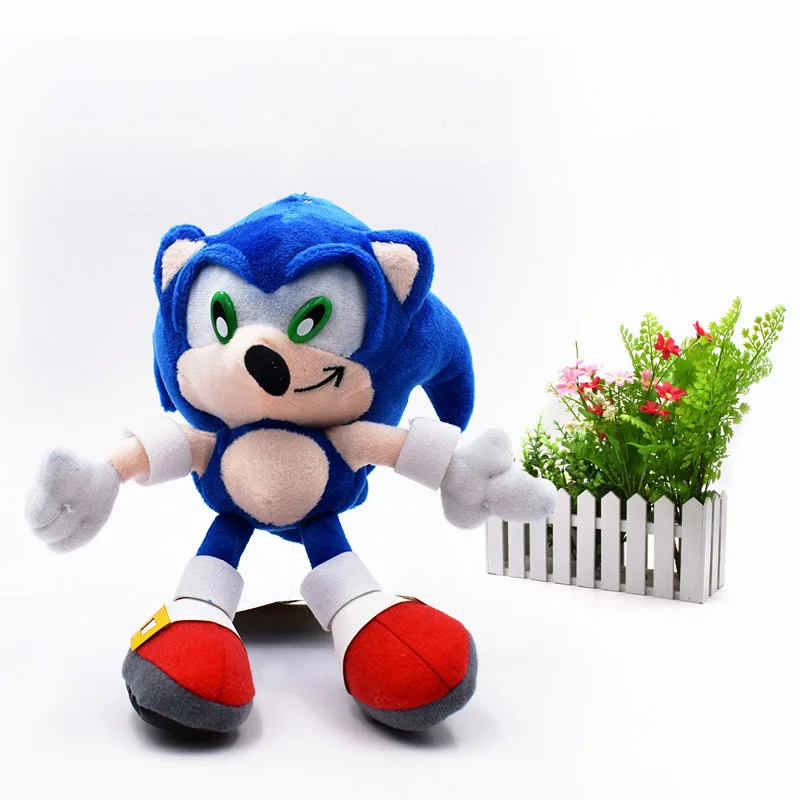 100 шт./лот оптовая продажа Peluche игрушка Sonic Мягкие плюшевые куклы Синий Sonic мультфильм игрушечные животные рождественские подарки, куклы для