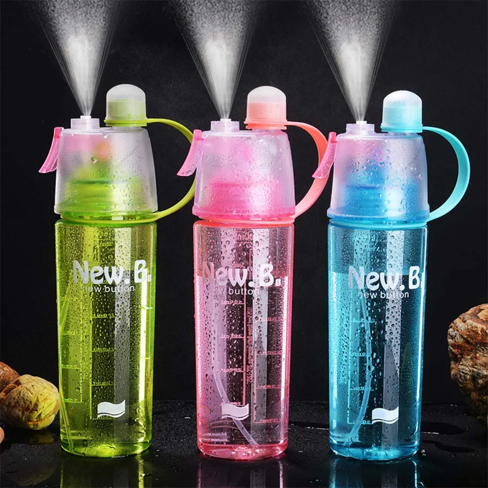 Пластиковый спрей бутылка для воды портативный стакан Туристические Бутылки спортивные бутылки