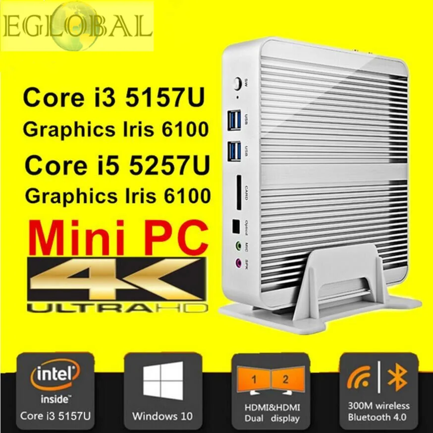 Lowest Price Eglobal Mini PC Intel Core i5 5257U in Mini pc Windows 10 Desktop Living Room Computer Fanless 300M WIFI Free shipping Lowest Price Eglobal Mini PC Intel Core i5 5257U in Mini pc Windows 10 Desktop Living Room Computer Fanless 300M WIFI Free shipping