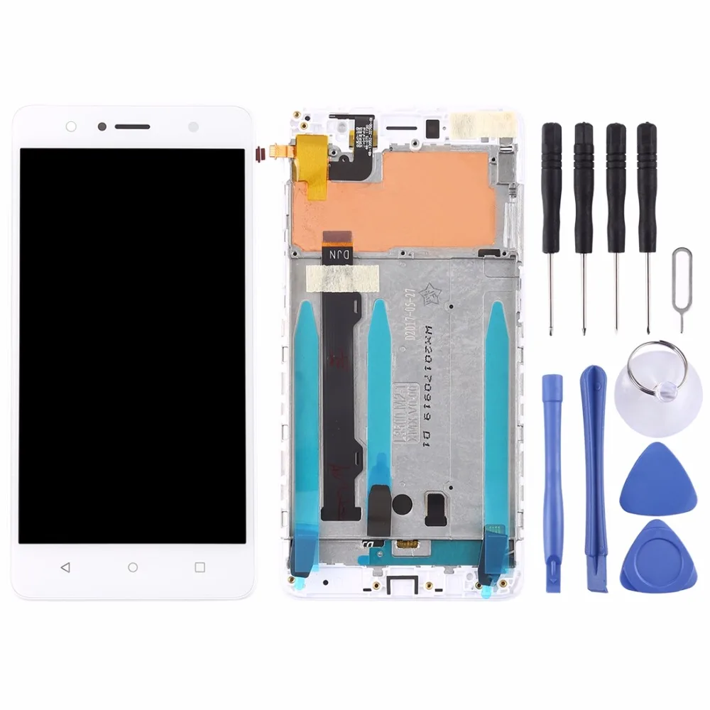 

Original Black/White For Lenovo K8 Plus LCD Display Touch Screen Digitizer Sensor Glass Panel Assembly Frame Replacement parts