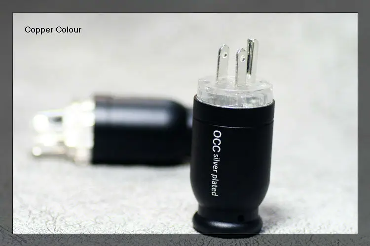 

Free shipping one pair OCC 6N with Silver Plated Brand New AC Power US Plug +IEC power plugs