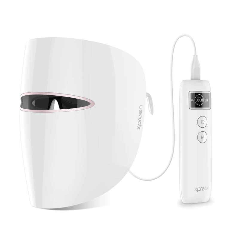 

LED Light Therapy Mask, Light Therapy Acne Treatment Face Mask, Blue & Red Light Therapy Wrinkle Acne Removal Face Beauty