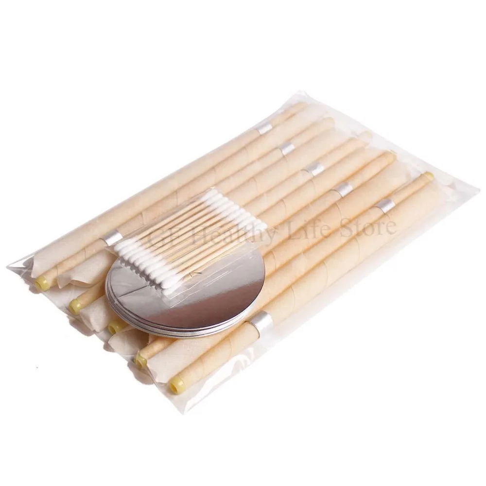 Hopi Indian Natural Beewax Ear Candle Medical Grade Ear Waxing Cone NO Pesticide Residue100 Ear Candle 100Cotton Swab 50 Pallet