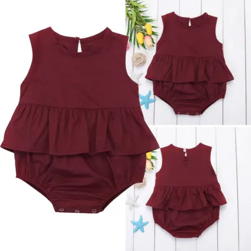 Красные безрукавные боди для новорожденных девочек|sleeveless bodysuit|girls sleeveless bodysuitsbaby