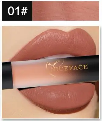NICEFACE макияж 1 шт. блеск для губ Maquiagem Матовая жидкая помада Женская Косметика для макияжа - Цвет: 1