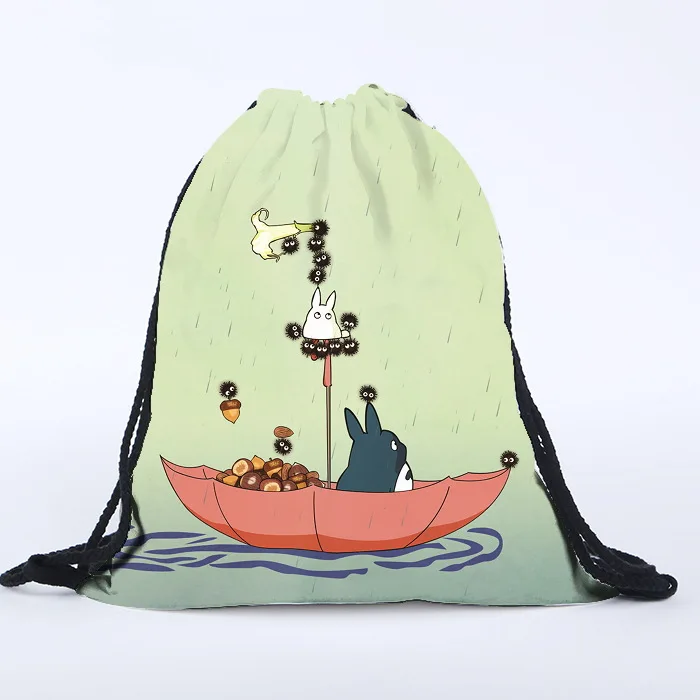 HAKOONA الكرتون Totoro نمط حقائب أحذية البوليستر النسيج السفر أكتاف رباط سحب لحقيبة ظهر تخزين أكياس المنظمون 39*30 سنتيمتر HAKOONA الكرتون Totoro نمط حقائب أحذية البوليستر النسيج السفر أكتاف رباط سحب لحقيبة ظهر تخزين أكياس المنظمون 39*30 سنتيمتر