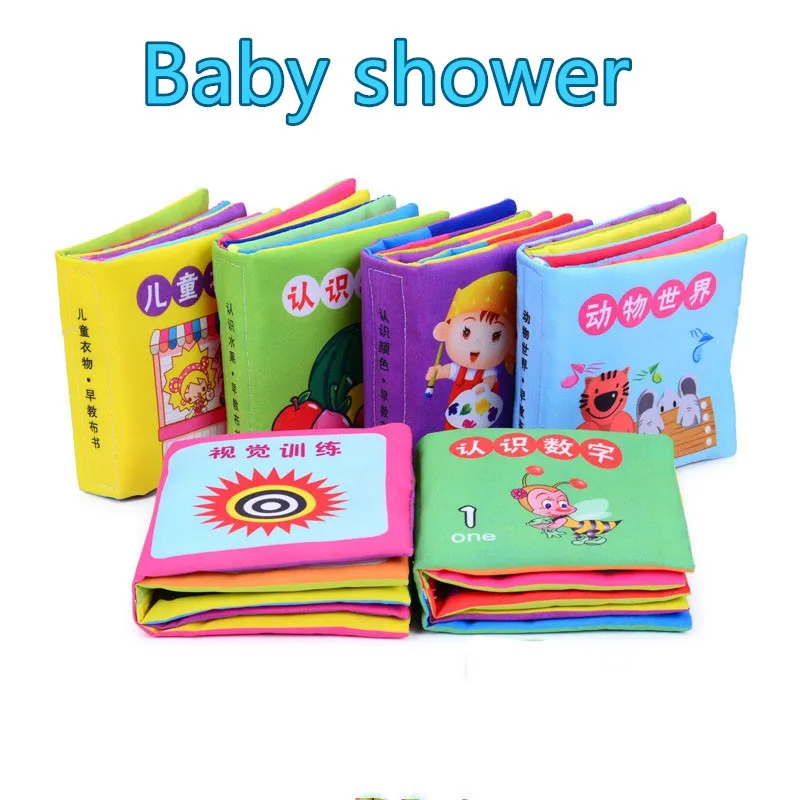 

Baby Toys Baby Crib bumper Baby Cloth Book Baby Rattles Knowledge Around Multi-Touch Colorful Bed Bumper for Kids toys 10*11CM