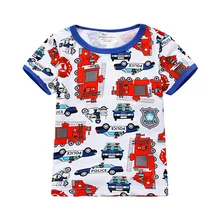 Jumping meter baby boys t shirts cotton kids clothing hot selling summer printed cartoon characters t