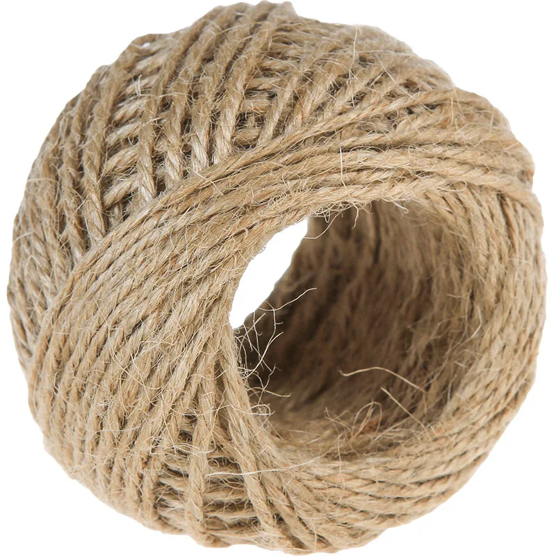 

10pcs 300m Natural Hemp Rope Decorative Twine DIY Lable Hang Rope Wedding Home Woven Tag Cord Jute String 30m per roll