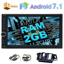 Android 7.1 Touch Screen Car two din GPS navigation 1080P video 2 din navigation unit OBD2 WiFi 3G/4G head wireless rear camera