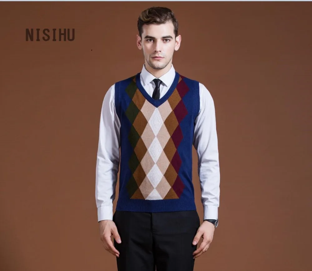 Aliexpress.com : Buy Hot Sale Mens Argyle V Neck Sweater