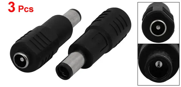 7.4mm x 5mm Male to 5.5mm x 2.1mm Female DC Power Adapter Connector Jack 3pcs