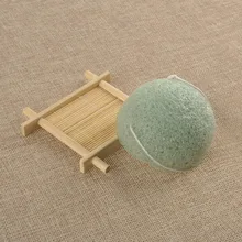 1 шт. макияж лицо мыть спонж для очищения кожи хлопок натуральный аморфофаллюс коньяк картофеля Konnyaku Corneous Очищающая стирка Лицевая ГУБКА в форме полушария