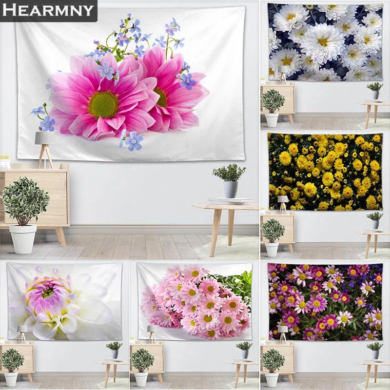 

Background Fabric Valance Tapestry Wall Hanging Custom Chrysanthemum Bedroom Living Room Blanket Yoga Beach Towel Tablecloth