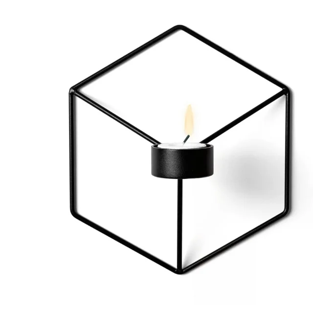 candle holders 3D Geometric Candlestick Metal Wall Candle Holder Sconce