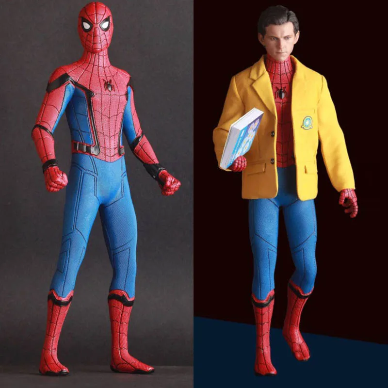 

2 знака, Сумасшедшие игрушки, Marvel, Мстители, Человек-паук, дом, приближается с костюмом, модели фигурок, игрушки, 2 головы, 25 см