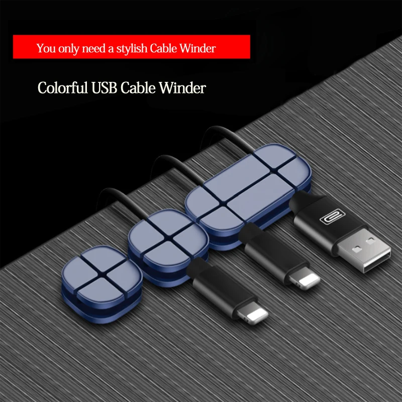 

Earldom Silicone Cable Winder Plug Holder USB Cable clip Organizer Cable Management Desk Wire Storage Device Desk Wire for mouse