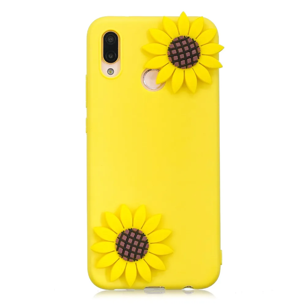 Чехол для Xiaomi Redmi Note 7 7A Pro 3D Мягкий силиконовый чехол с подсолнухами Fundas GO|Бамперы|