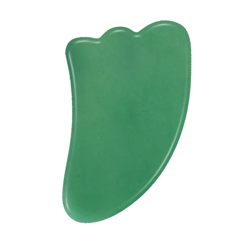 Прямая Jade Gua Sha массажер для лица Guasha натуральный зеленый нефрит соскабливающая доска Jade Guasha массажный инструмент Gua Sha камень