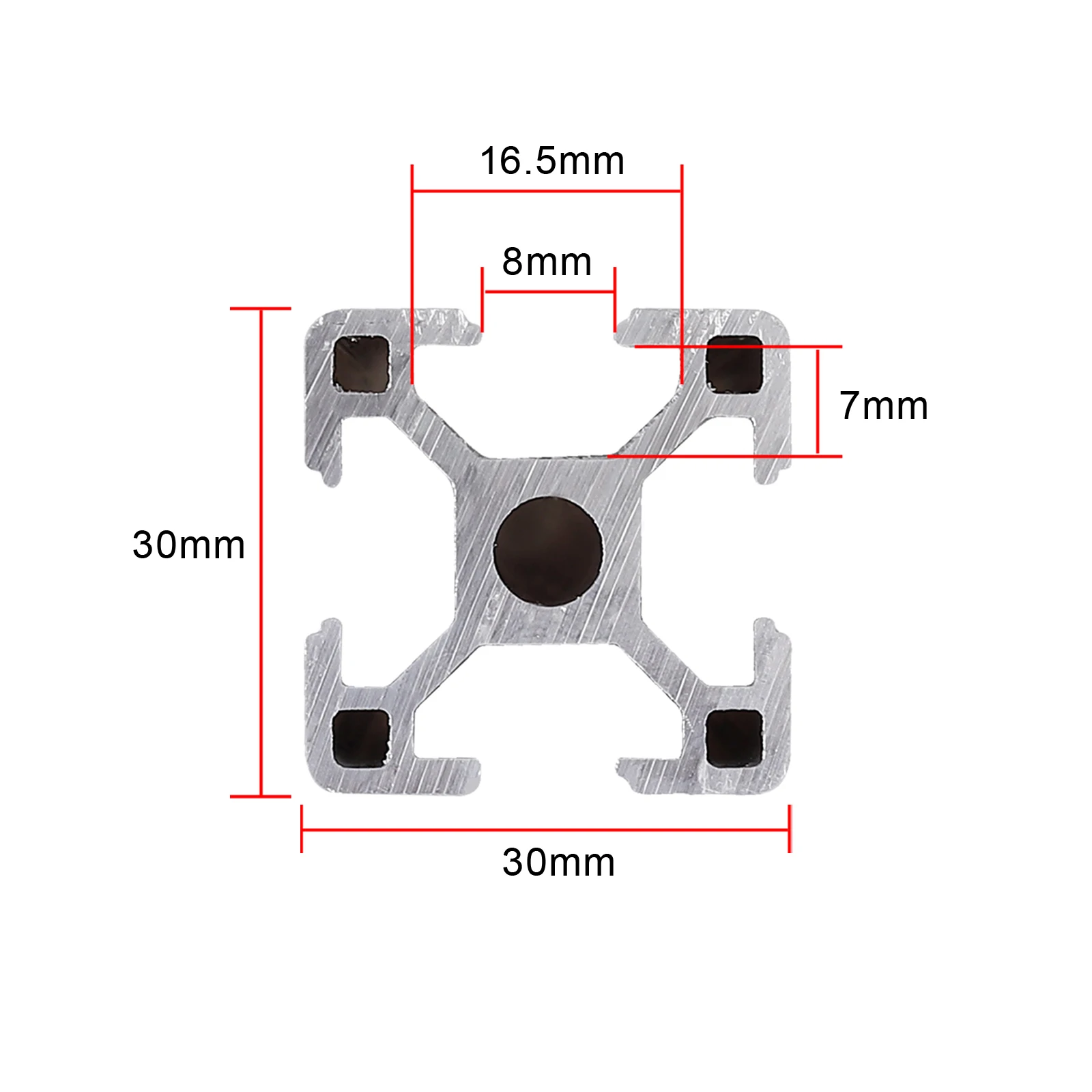 Neoteck 4 Pcs 3030 180 Degree Aluminium Extrusion Profile Straight Joint Inside Connector