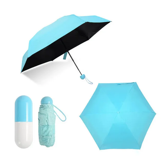 Memokey Mini Capsule Women Umbrella Clear Pocket Anti UV Umbrella