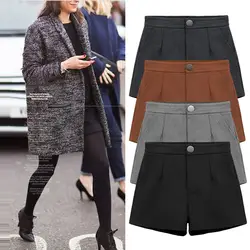 2019 Осень Зима Формальные Плюс размеры 6XL шорты для женщин для корейский Высокая талия широкие брюки женский серый черны