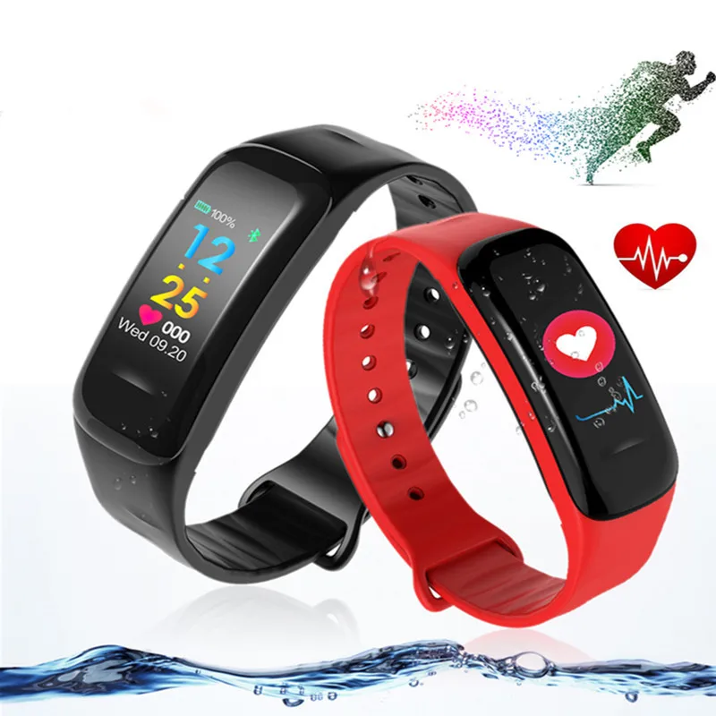 

C18 Smart Band TFT IPS Color Screen Waterproof Smart Watch Heart Rate Monitor Push Message Fitness Tracker Bracelet Wristband