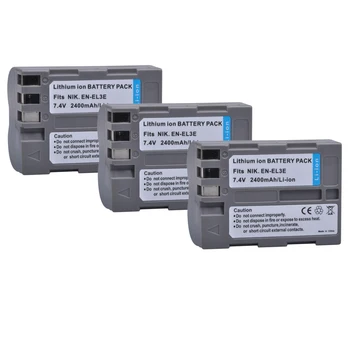 

3Pcs 2400mAh EN-EL3e EN EL3e ENEL3e EL3E Batteries for Nikon D30 D50 D70 D70S D90 D80 D100 D200 D300 D300S D700 Digital Camera