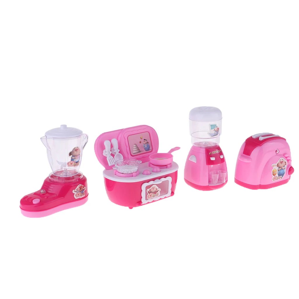 Mini Plastic Simulation Baby Doll Kitchen Furniture Toy Home Appliance for MellChan Baby 9-11inch Reborn Doll House Playsets Toy