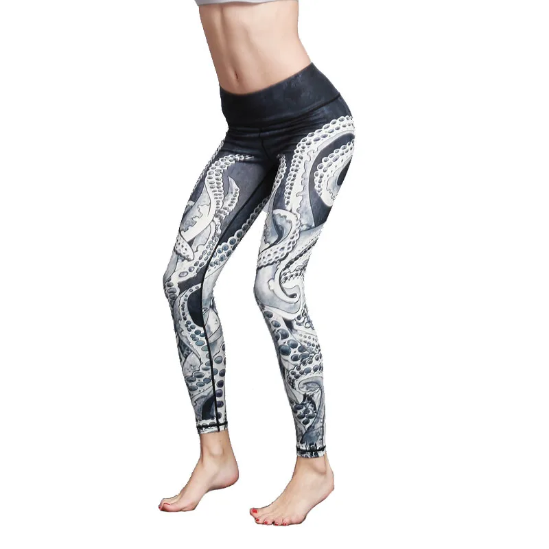 

New Printed Slim Fit Sexy Yoga Pants Breathable Outdoor Running Sports Fitness Pants High Tight Stretch Yoga Leggings For Women