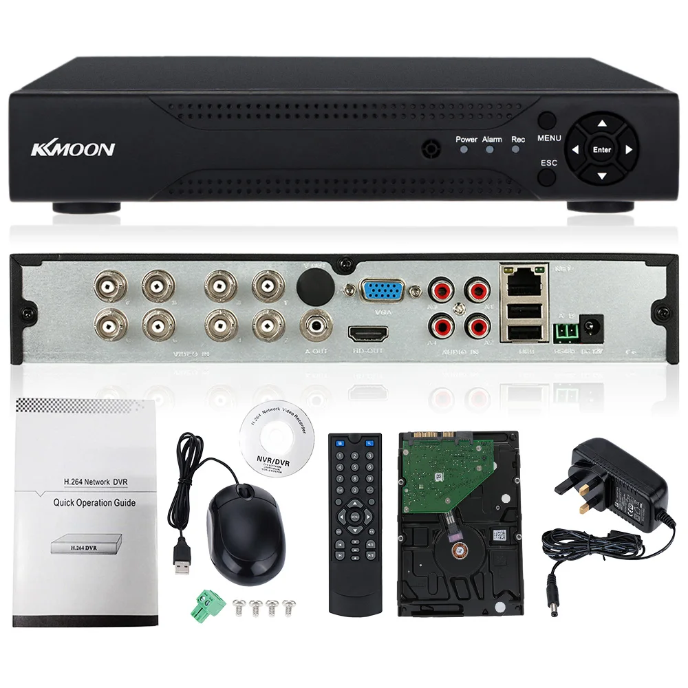 KKmoon Full 1080N/720P 8CH AHD DVR NVR+ 1 ТБ Seagate HDD HDMI P2P Onvif PNP 8CH AHD DVR рекордер для камера видеонаблюдения системы безопасности