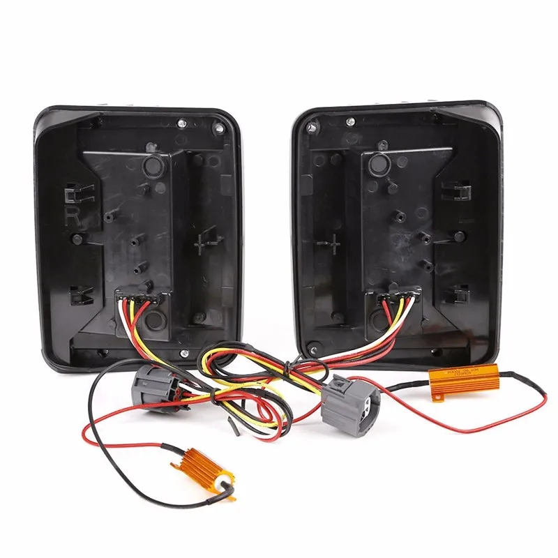 2PC LED Tail Light Reverse Turn Signal Lamps For 07-16 Jeep Wrangler JK
