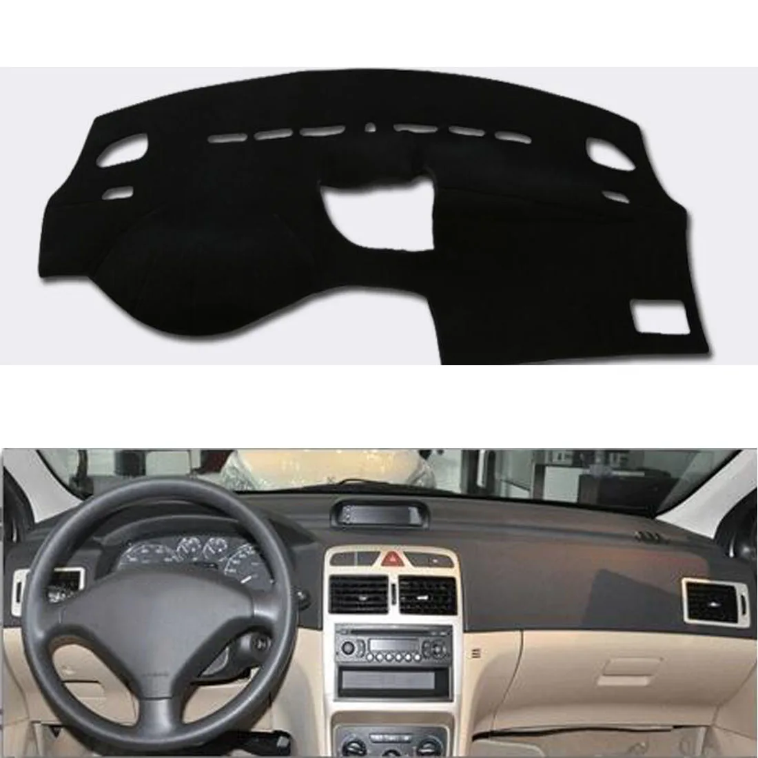 

Dongzhen Car Dashboard Mats Fit For Peugeot 307 Avoid Light Pad Instrument Platform Desk Cover Mat Auto Car Styling Carpet