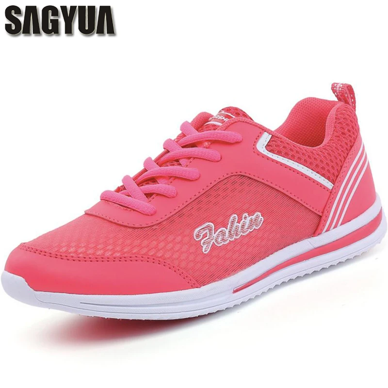 

SAGYUA Women Youth Summer Lady Fashion Casual Breathable Leisure Comfort Female Lace Up Flat Flattie Shoes Footwear Sapatos T168