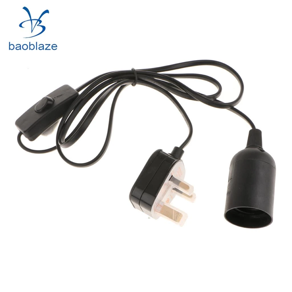 E27 Edison Screw Light Lamp Bulb Holder Socket Switch Power US Plug Cable Cord f