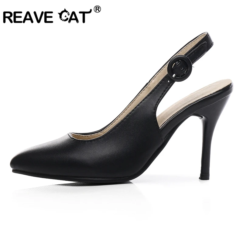 Pu Boucle Noir Dames D'été Abricot Femmes Chat A645 Femelle Pompes Reave Mujer Chaussures black Pointu Talons Casual Hauts Mode Apricot Orteil kOXuiPTZ