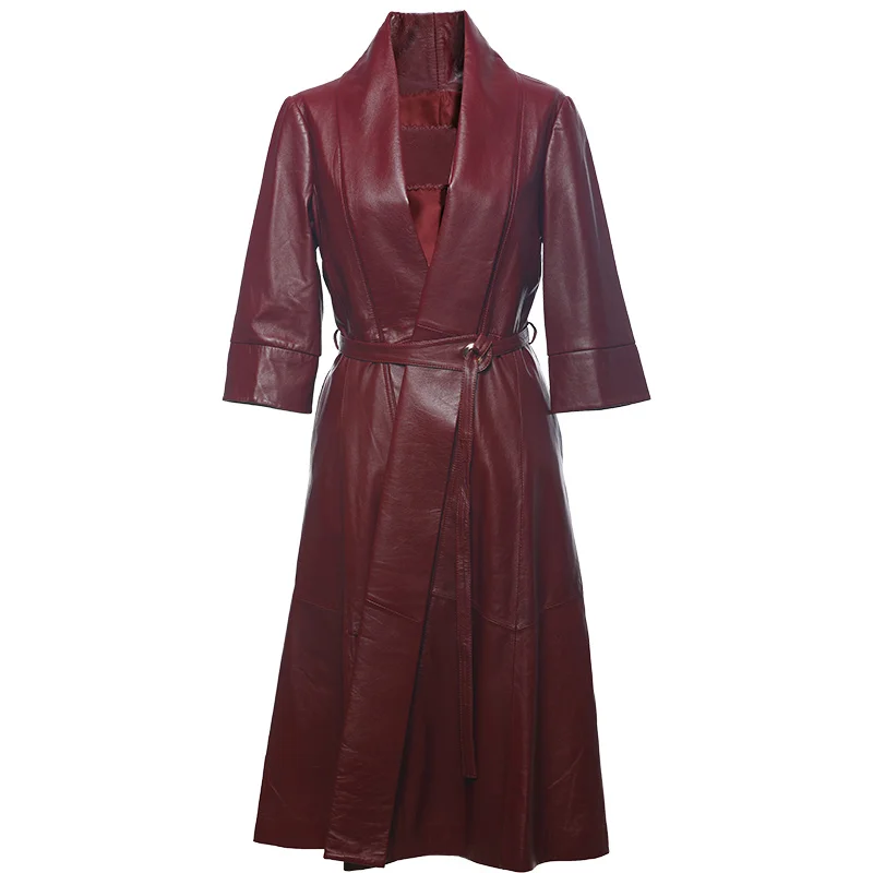 De Oversize Fourrure Mouton À Femmes Taille Et Mince Long noir Véritable Chaude Rouge Veste Manteau Noir Rouge 2018 Des D1910 aqRSE5wS