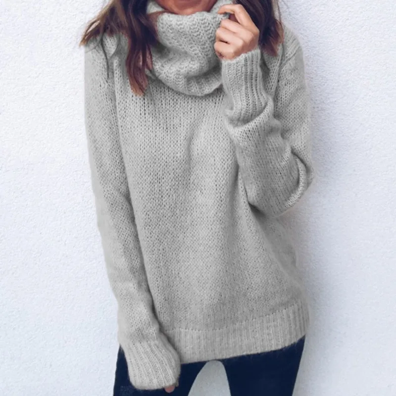 WQJGR 2018 Autumn And Winter Clothes New Pullover Sweater Woman Knitting Oversized Sweater Long Sleeve Turtleneck Women Jumper WQJGR 2018 Autumn And Winter Clothes New Pullover Sweater Woman Knitting Oversized Sweater Long Sleeve Turtleneck Women Jumper
