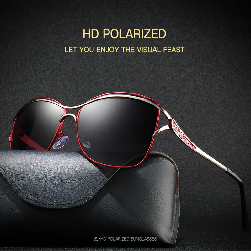 

2019 Brand Designer Alloy Metal Sunglasses Polarized UV400 Mirror Sun Glasses Women Oculos de sol for Female Pilot M207