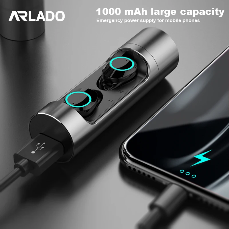 Prezzo Arlado X8 Senza Fili di Bluetooth 5.0 Auricolari Stereo di Controllo Touch Mini Invisibile Auricolari Auricolari Impermeabili per Lo Sport di Gioco