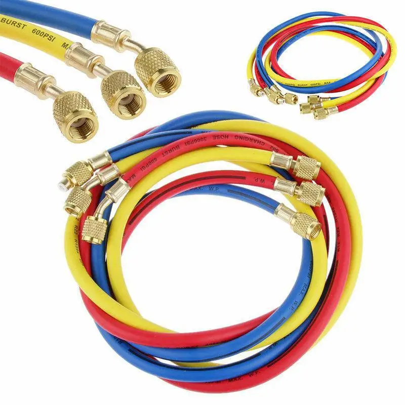 

Universal 3PCS/Set Automobile Car Air Conditioner Manifold Refrigerant Charging Hose Set For Car Auto A/C Refrigeration System