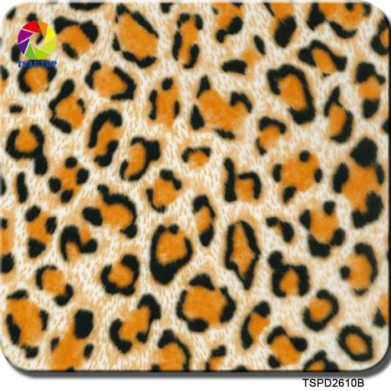 TSAUTOP Size 0.9 M X 10m Water Transfer Printing Film Leopard Animal Striae Hydrographic Film TS2610 zaful leopard animal print thong bikini bottom s white