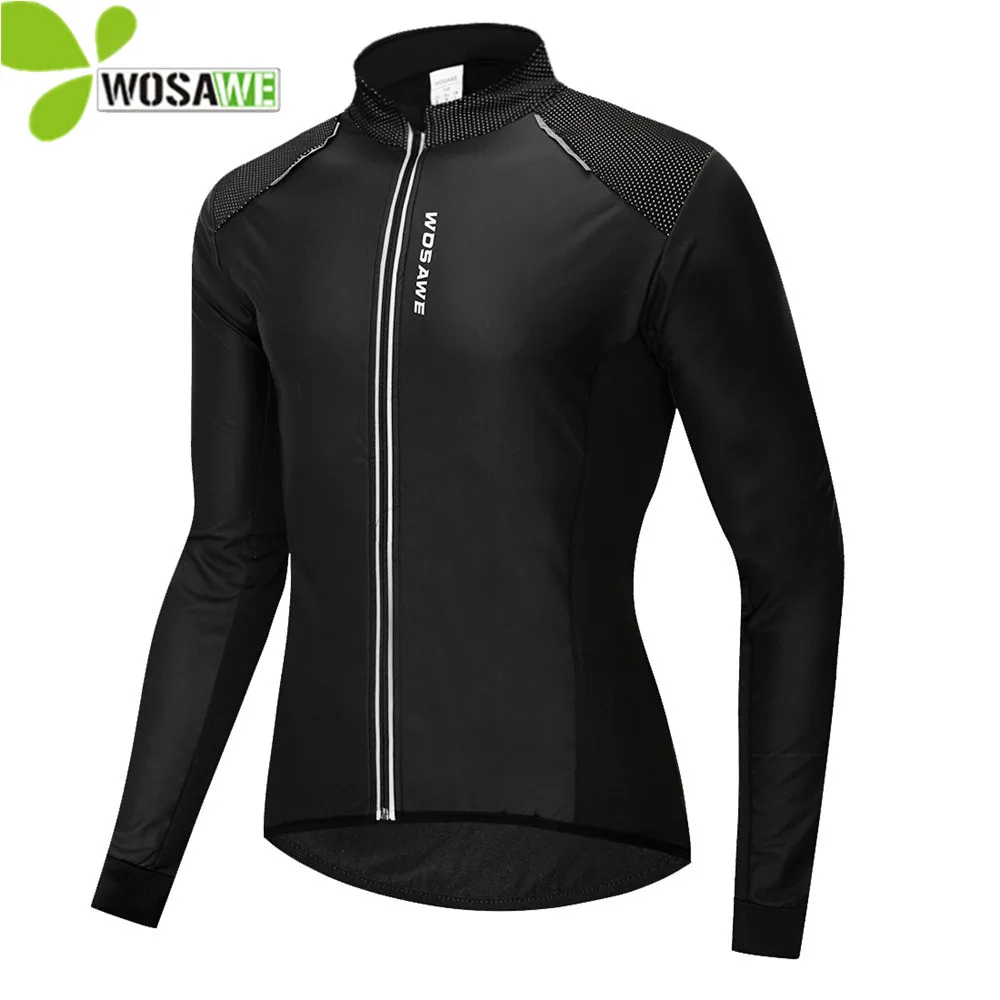 WOSAWE Thermal Winter Cycling Jackets Windproof MTB Bike Wind Jacket Out Sports Chothes PU in Front and Sleeve Waterpoof   WOSAWE Thermal Winter Cycling Jackets Windproof MTB Bike Wind Jacket Out Sports Chothes PU in Front and Sleeve Waterpoof